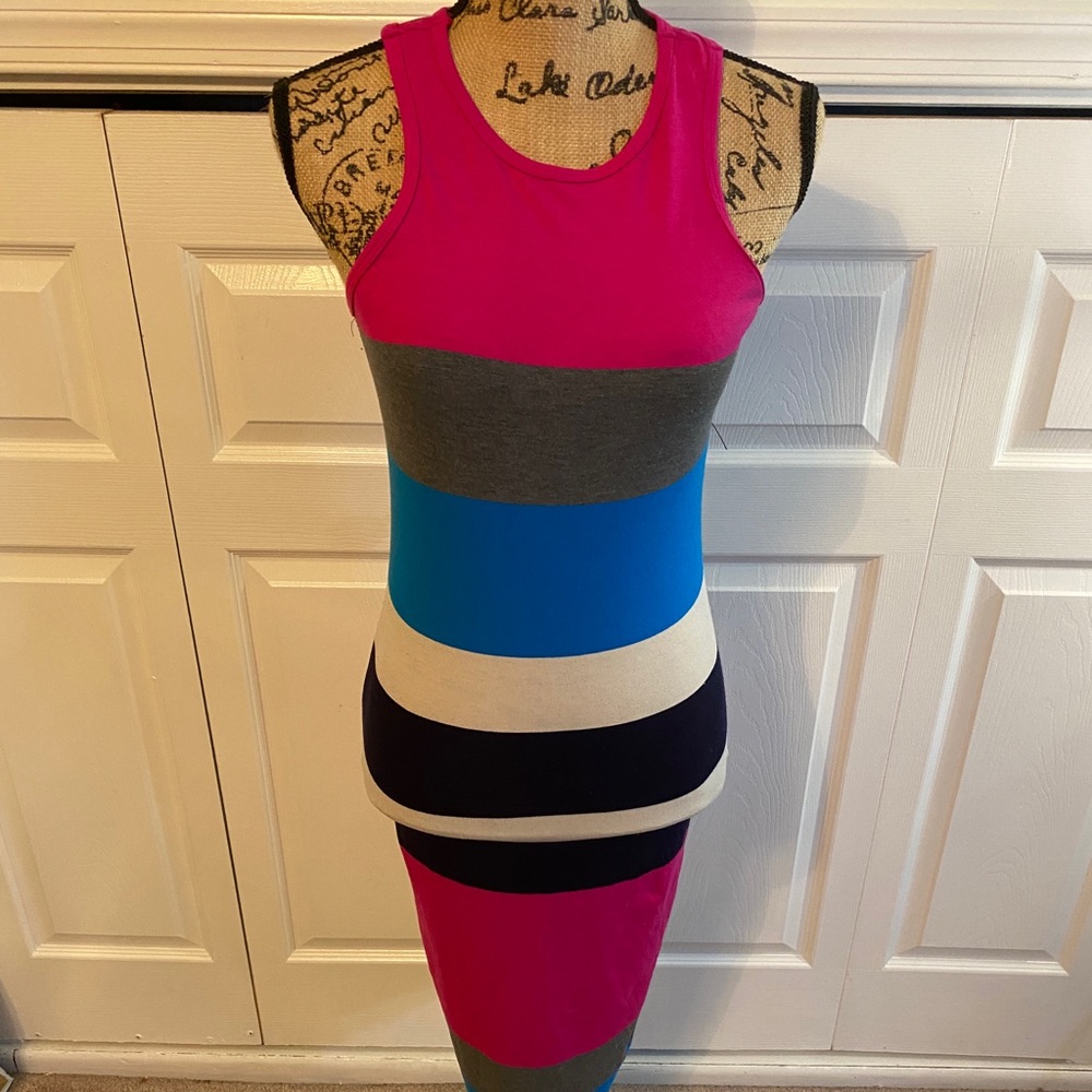 Midi multi color dress (express)
